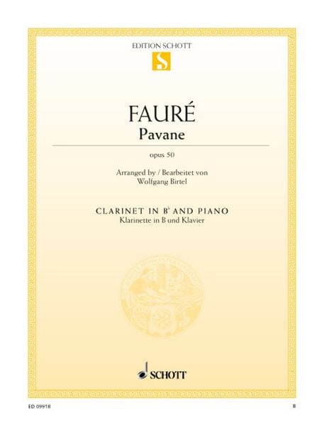 Pavane op. 50. Klarinette in B und Klavier