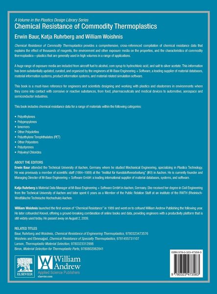 Produktbild: Chemical Resistance of Commodity Thermoplastics