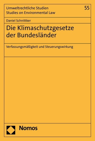 Produktbild: Die Klimaschutzgesetze der Bundesl&auml;nder