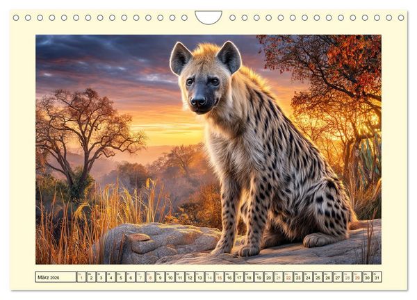Produktbild: Afrikas Hy&auml;nen. Die kichernden Schatten der Savanne (Wandkalender 2026 DIN A4 quer), CALVENDO Monatskalender