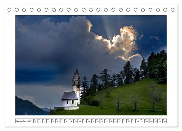 Produktbild: S&uuml;dtirol - Das Gadertal und seine Naturparks (Tischkalender 2026 DIN A5 quer), CALVENDO Monatskalender