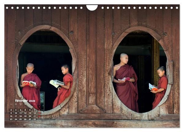 Produktbild: BIRMANIE MYANMAR (Calendrier mural 2026 DIN A4 vertical), CALVENDO calendrier mensuel