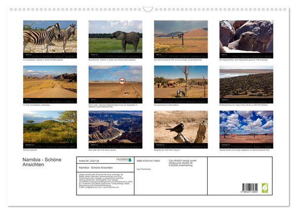 Produktbild: Namibia - Sch&ouml;ne Ansichten (Wandkalender 2026 DIN A2 quer), CALVENDO Monatskalender