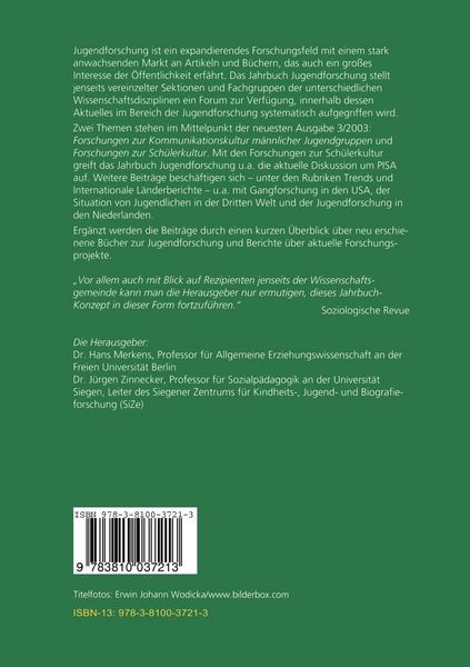 Produktbild: Jahrbuch Jugendforschung
