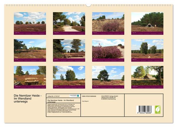 Produktbild: Die Nemitzer Heide - Im Wendland unterwegs (hochwertiger Premium Wandkalender 2026 DIN A2 quer), Kunstdruck in Hochglanz
