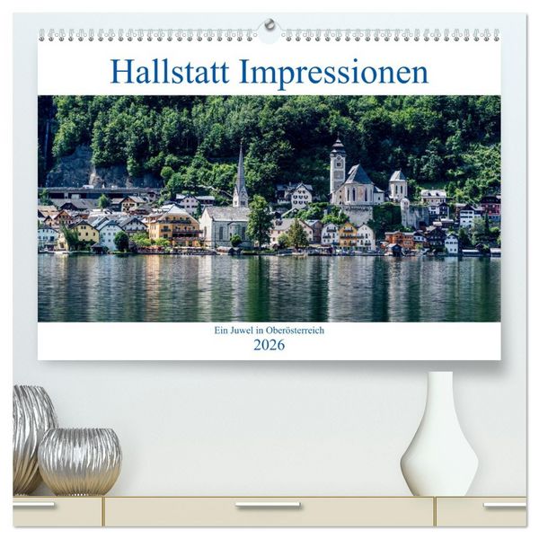 Produktbild: Hallstatt Impressionen (hochwertiger Premium Wandkalender 2026 DIN A2 quer), Kunstdruck in Hochglanz