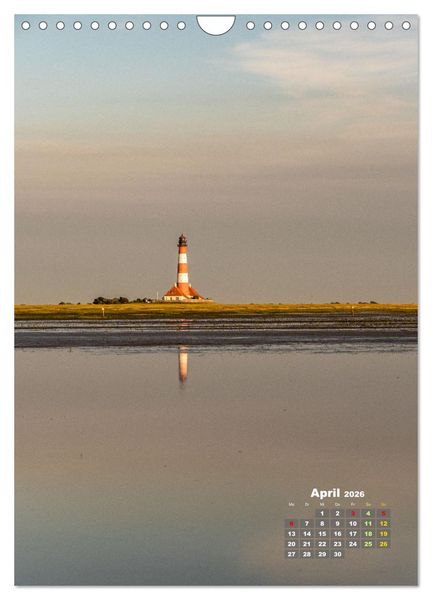 Produktbild: Westerhever - Wattwanderung in den Sonnenuntergang (Wandkalender 2026 DIN A4 hoch), CALVENDO Monatskalender