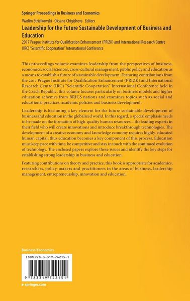 Produktbild: Leadership for the Future Sustainable Development of Business and Education