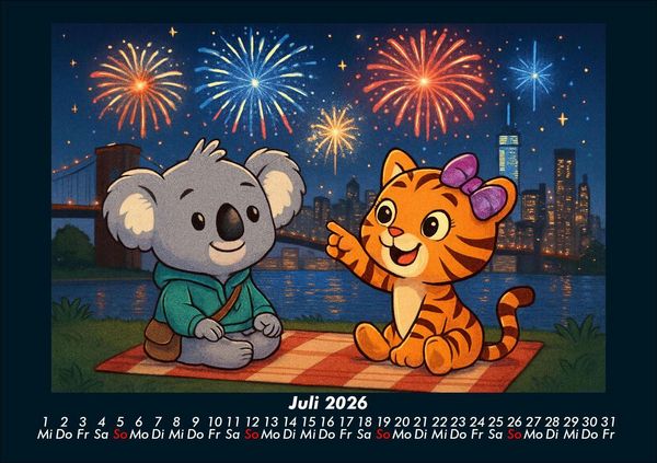 Produktbild: Kiki & Tina - Ein Jahr in New York 2026 Fotokalender DIN A5