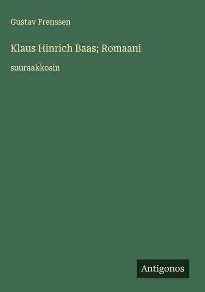 Produktbild: Klaus Hinrich Baas; Romaani