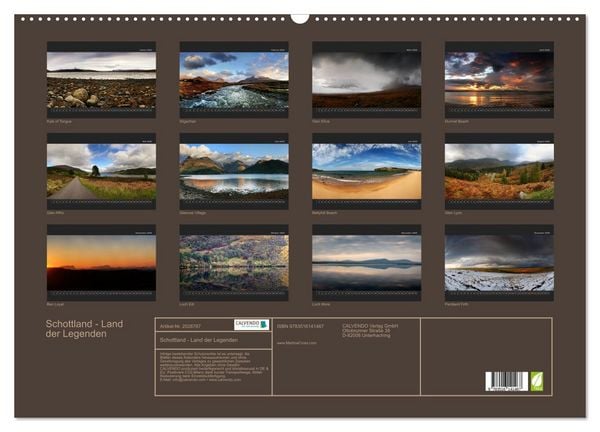 Produktbild: Schottland - Land der Legenden (Wandkalender 2026 DIN A2 quer), CALVENDO Monatskalender