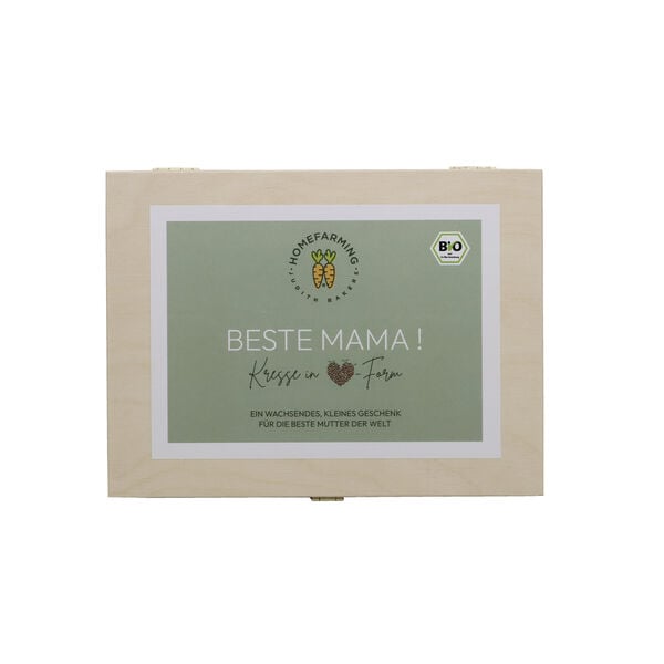 Produktbild: Bio-Saatgutbox Kresseherz "Beste Mama"