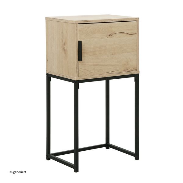 Produktbild: HTI-Living Konsolentisch Cedrik 40 cm mit T&uuml;r Artisaneiche-Schwarz