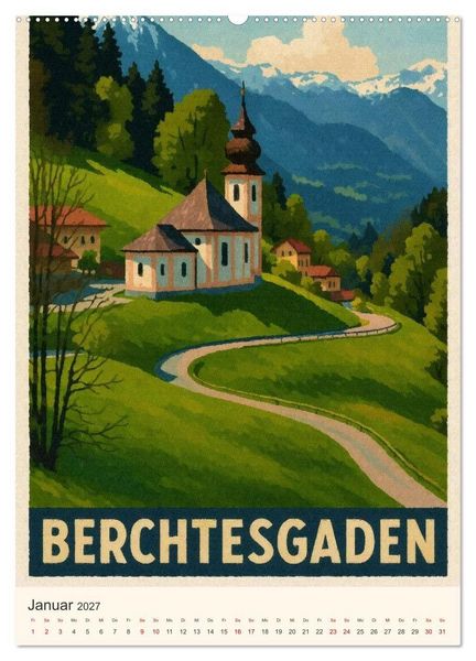 Produktbild: Alpine Impressionen Berchtesgadener Land (Wandkalender 2027 DIN A2 hoch), CALVENDO Monatskalender
