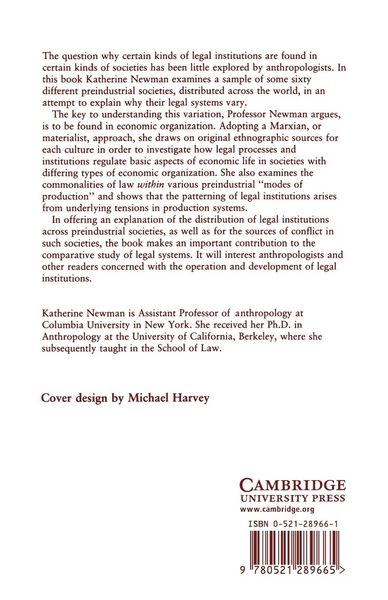 Produktbild: Law and Economic Organization