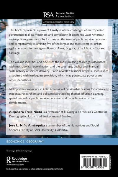Produktbild: Metropolitan Governance in Latin America