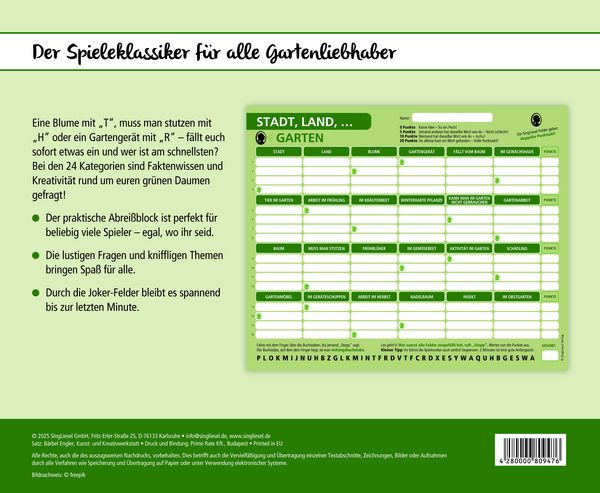 Produktbild: Stadt, Land, Garten