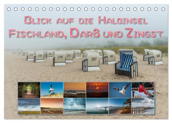 Produktbild: Blick auf die Halbinsel Fischland, Dar&szlig; und Zingst (Tischkalender 2026 DIN A5 quer), CALVENDO Monatskalender