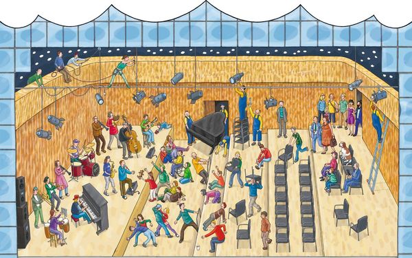 Produktbild: Mein großes Elbphilharmonie-Wimmelbuch