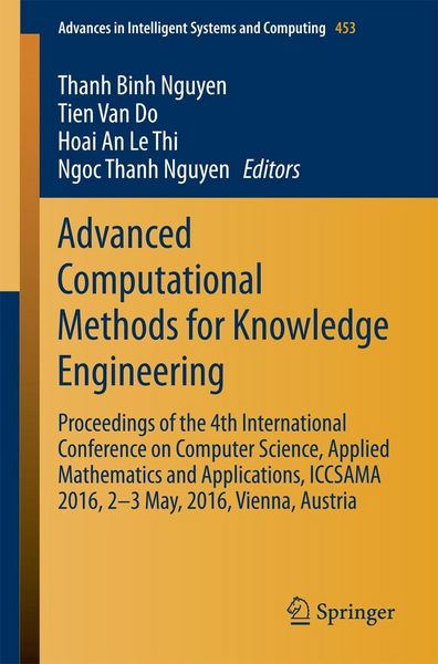 Produktbild: Advanced Computational Methods for Knowledge Engineering