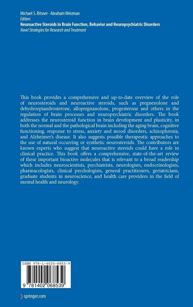 Produktbild: Neuroactive Steroids in Brain Function, Behavior and Neuropsychiatric Disorders
