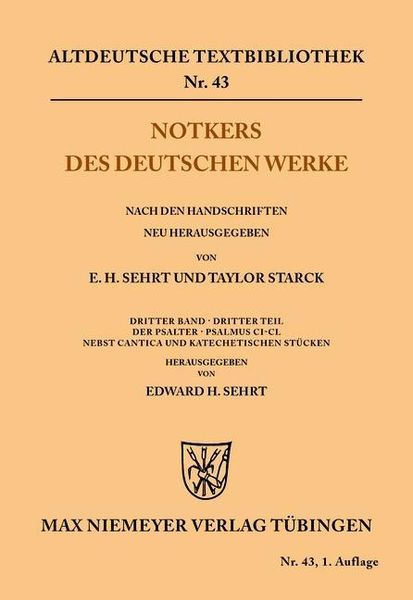Produktbild: Notkers des Deutschen Werke