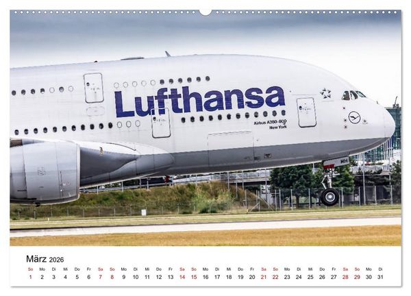 Produktbild: Planespotting am Flughafen M&uuml;nchen (hochwertiger Premium Wandkalender 2026 DIN A2 quer), Kunstdruck in Hochglanz