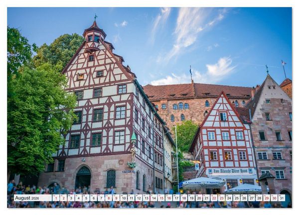 Produktbild: N&uuml;rnberg - Am Tag und in der Nacht (Wandkalender 2026 DIN A2 quer), CALVENDO Monatskalender