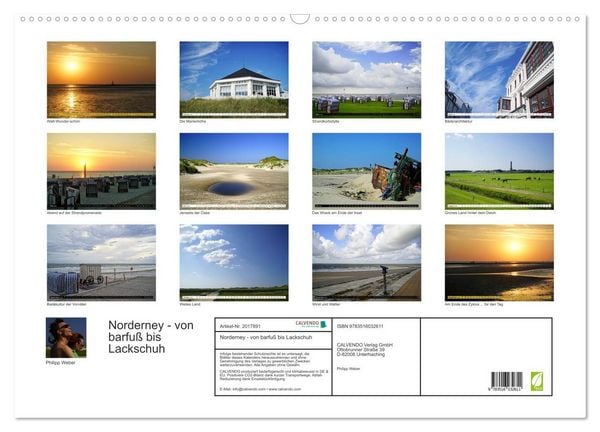 Produktbild: Norderney - von barfu&szlig; bis Lackschuh (Wandkalender 2026 DIN A2 quer), CALVENDO Monatskalender