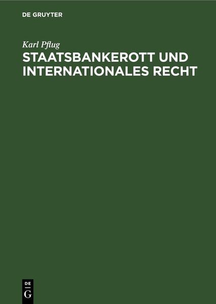 Produktbild: Staatsbankerott und internationales Recht