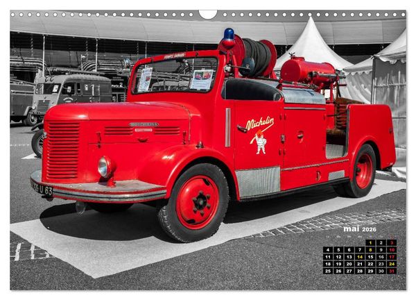 Produktbild: V&Eacute;HICULES de POMPIERS VINTAGE (Calendrier mural 2026 DIN A3 vertical), CALVENDO calendrier mensuel