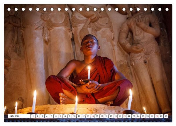 Produktbild: Wunderbares Myanmar (Tischkalender 2026 DIN A5 quer), CALVENDO Monatskalender