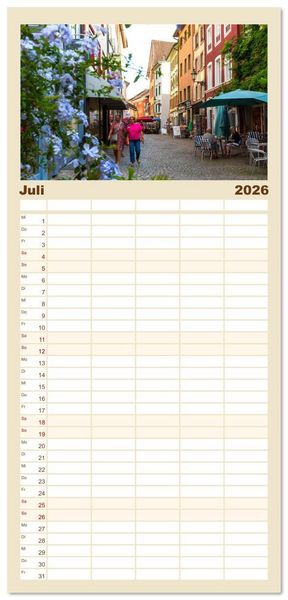 Produktbild: Familienplaner 2026 - Bad S&auml;ckingen - Charmantes St&auml;dtchen am Rhein mit 5 Spalten (Wandkalender, 21 x 45 cm) CALVENDO