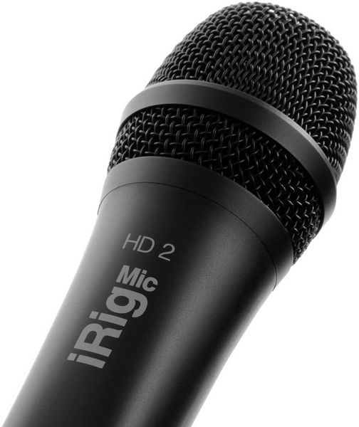 Produktbild: Handymikrofon IK Multimedia iRig Mic HD 2 &Uuml;bertragungsart (Details):Kabelgebunden inkl. Kabel, inkl. Tasche, inkl. Stativ