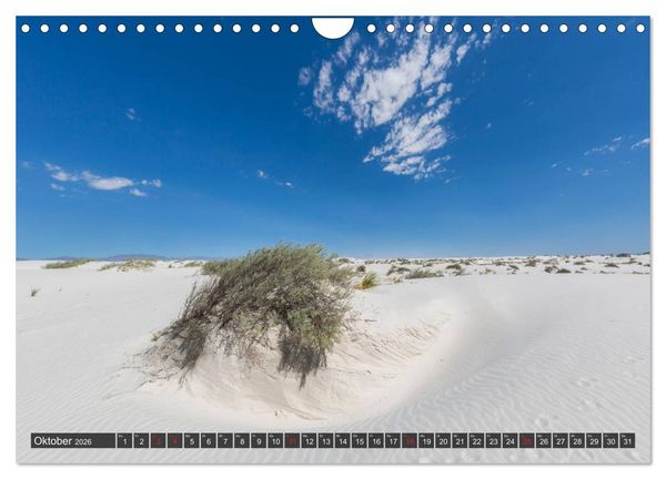 Produktbild: WHITE SANDS Die wei&szlig;e W&uuml;ste in New Mexico (Wandkalender 2026 DIN A4 quer), CALVENDO Monatskalender