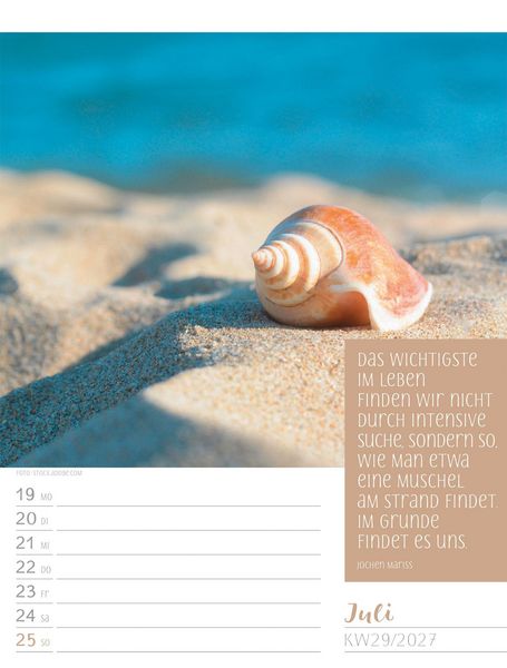 Produktbild: Augenblicke der Achtsamkeit Wochenplaner Kalender 2027