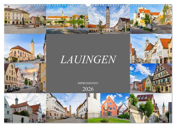 Produktbild: Lauingen Impressionen (Wandkalender 2026 DIN A2 quer), CALVENDO Monatskalender