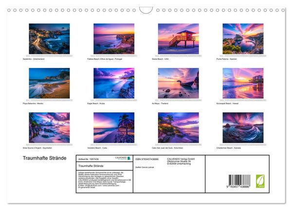 Produktbild: Traumhafte Str&auml;nde (Wandkalender 2026 DIN A3 quer), CALVENDO Monatskalender