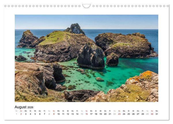 Produktbild: Cornwall - Land zwischen den Meeren (Wandkalender 2026 DIN A3 quer), CALVENDO Monatskalender