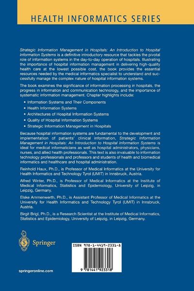 Produktbild: Strategic Information Management in Hospitals