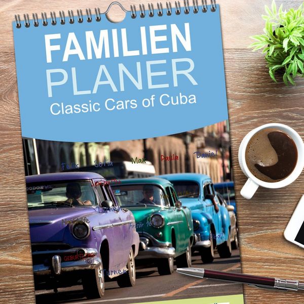 Produktbild: Familienplaner 2026 - Classic Cars of Cuba mit 5 Spalten (Wandkalender, 21 x 45 cm) CALVENDO