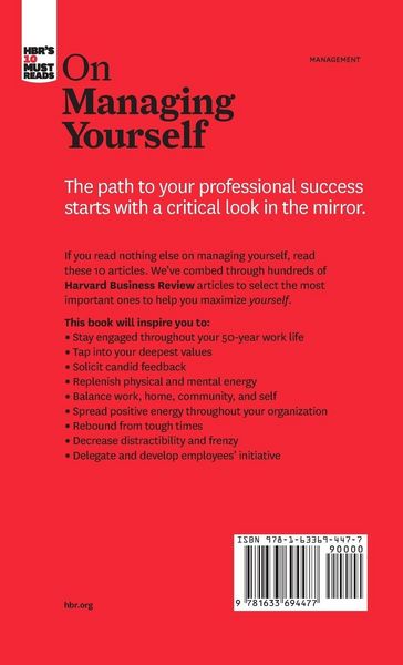 Produktbild: HBR's 10 Must Reads on Managing Yourself (with bonus article "How Will You Measure Your Life?" by Clayton M. Christensen)
