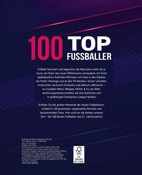 Produktbild: 100 Top-Fu&szlig;baller - Die besten Spieler des 21. Jahrhunderts