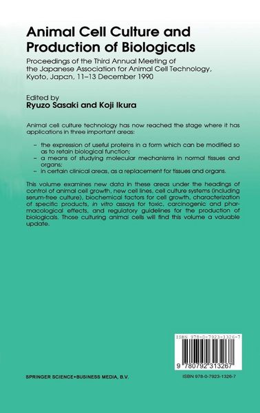 Produktbild: Animal Cell Culture and Production of Biologicals
