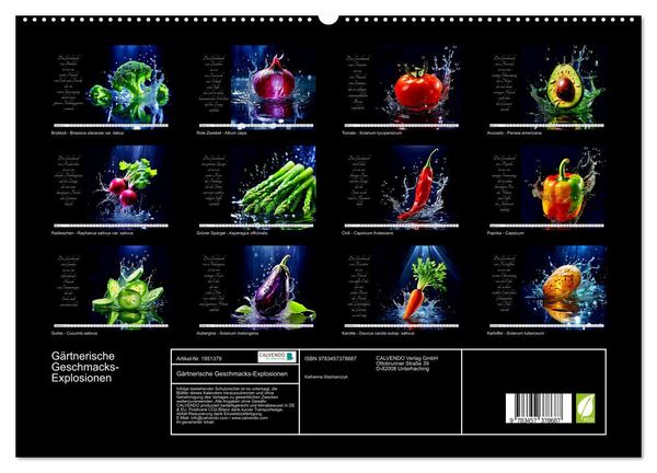 Produktbild: G&auml;rtnerische Geschmacks-Explosionen (hochwertiger Premium Wandkalender 2026 DIN A2 quer), Kunstdruck in Hochglanz