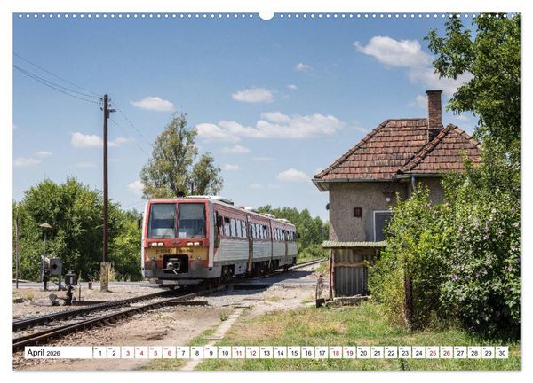 Produktbild: Eisenbahn in Ungarn (Wandkalender 2026 DIN A2 quer), CALVENDO Monatskalender
