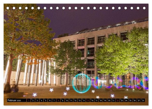 Produktbild: Light Art in Leipzig (Tischkalender 2026 DIN A5 quer), CALVENDO Monatskalender