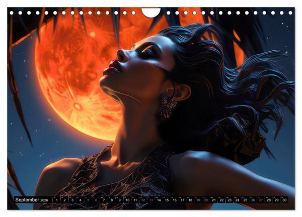 Produktbild: Vampire Nachtkreaturen (Wandkalender 2026 DIN A4 quer), CALVENDO Monatskalender