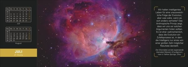 Produktbild: Stephen Hawking Universum Premium-Tischplaner 2027 - Wochenkalender mit 53 Bildern und Zitaten