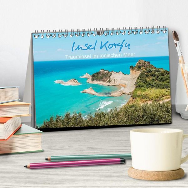 Produktbild: Insel Korfu - Trauminsel im Ionischen Meer (Tischkalender 2027 DIN A5 quer), CALVENDO Monatskalender